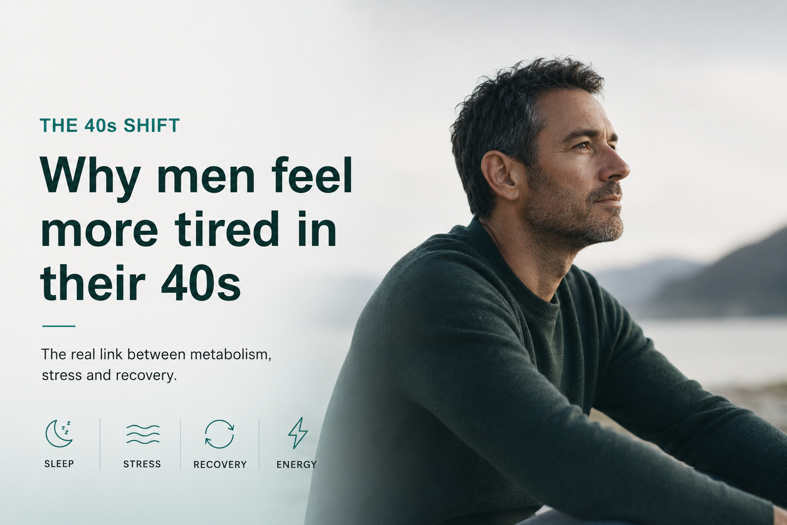 Why men feel more tired in their 40s: metabolism, stress and recovery